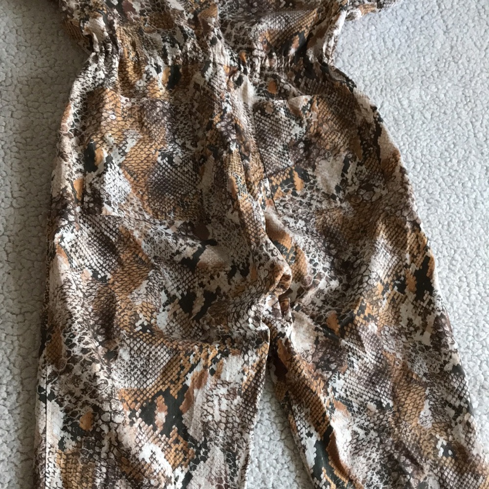 Enza Costa snake print cotton jumpsuit 0 - Picture 11 of 16
